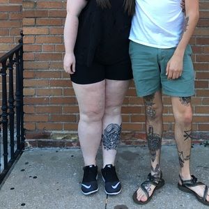 Forever 21 high waisted black denim shorts